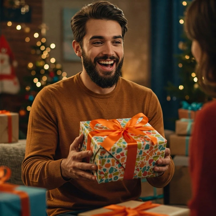 Persona che riceve i regali perfetti grazie alla Lista dei Desideri di My Perfect Gift.